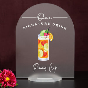 Elation Factory Co Weddings > Decorations > Signs > Wedding and Event Drink Signs Bar Menu Signature Drinks! - Ours, Hers, and His - Bar Menu Sign, Bar Sign for wedding and special events.