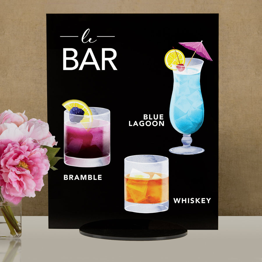 Elation Factory Co Weddings > Decorations > Signs > Wedding and Event Drink Signs Bar Menu Signature Drinks! - Ours, Hers, and His - Bar Menu Sign, Bar Sign for wedding and special events.