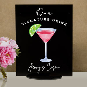 Elation Factory Co Weddings > Decorations > Signs > Wedding and Event Drink Signs Bar Menu Signature Drinks! - Ours, Hers, and His - Bar Menu Sign, Bar Sign for wedding and special events.