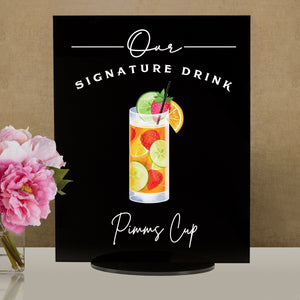 Elation Factory Co Weddings > Decorations > Signs > Wedding and Event Drink Signs Bar Menu Signature Drinks! - Ours, Hers, and His - Bar Menu Sign, Bar Sign for wedding and special events.