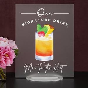 Elation Factory Co Weddings > Decorations > Signs > Wedding and Event Drink Signs Bar Menu Signature Drinks! - Ours, Hers, and His - Bar Menu Sign, Bar Sign for wedding and special events.