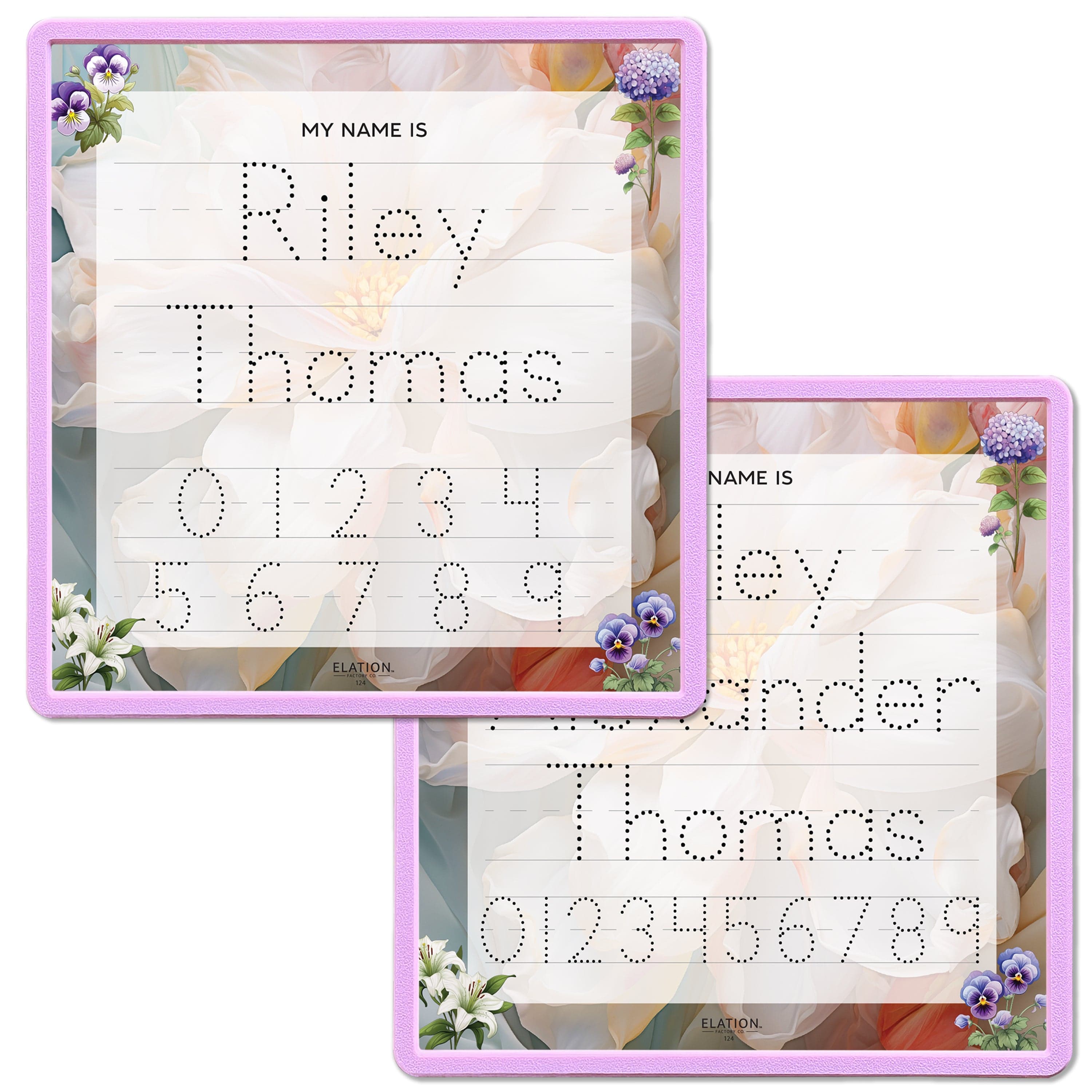 Kid's Name Tracing Board | Dry Erase Letter Tracing | Reusable Name Tracing Board | Letter Tracing Board | Personalized | Flowers Theme