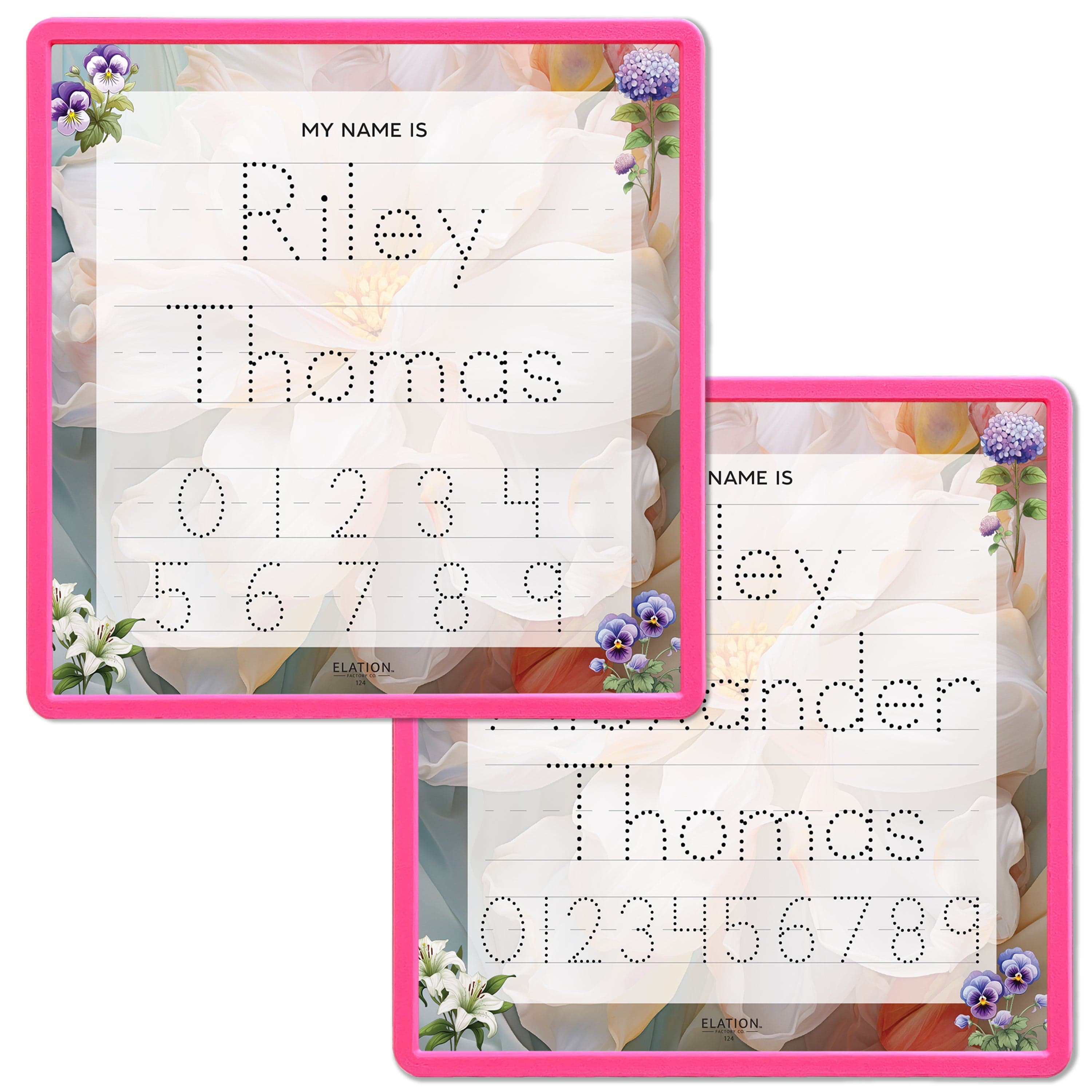 Kid's Name Tracing Board | Dry Erase Letter Tracing | Reusable Name Tracing Board | Letter Tracing Board | Personalized | Flowers Theme