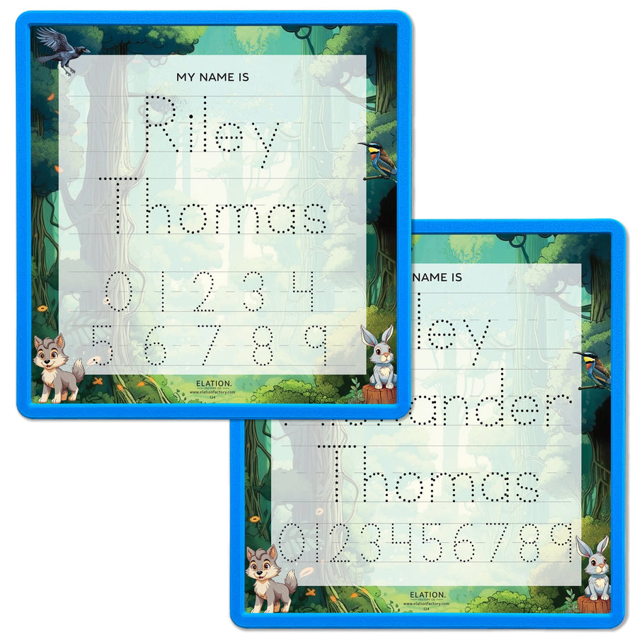 Kid's Name Tracing Board | Dry Erase Letter Tracing | Reusable Name Tracing Board | Letter Tracing Board | Personalized | Forest Friends Theme