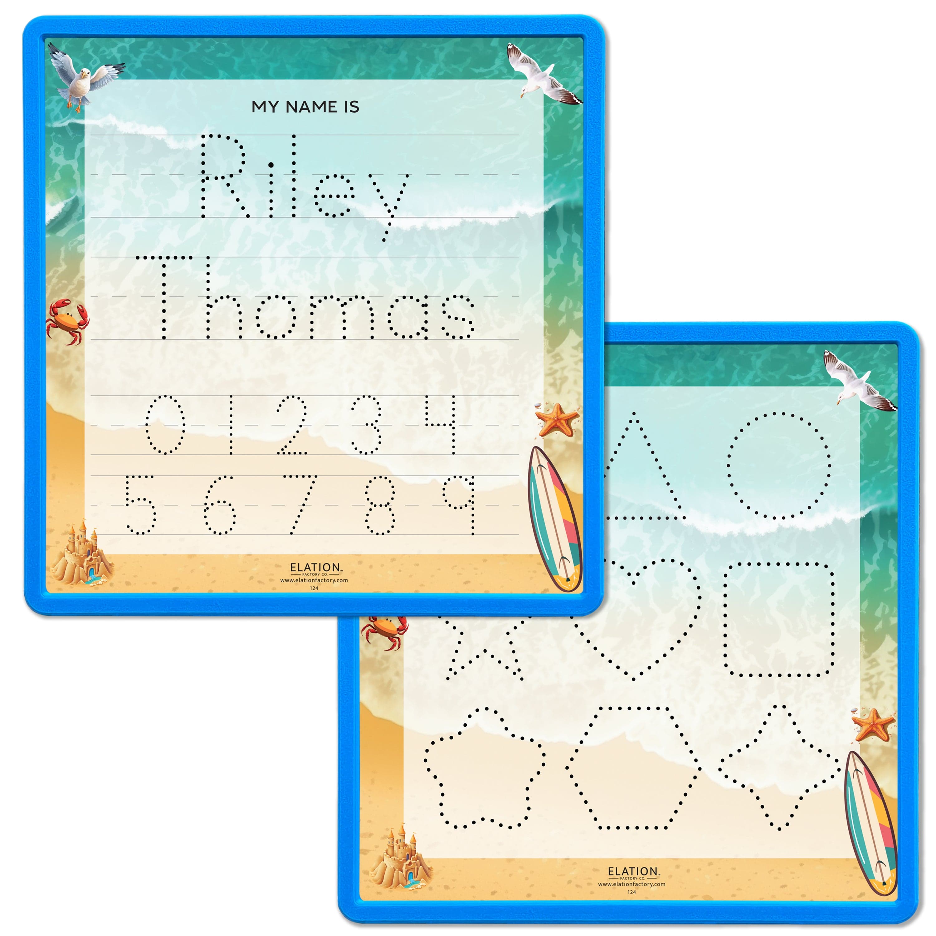 Kid's Name Tracing Board | Dry Erase Letter Tracing | Reusable Name Tracing Board | Letter Tracing Board | Personalized | Day At The Beach Theme