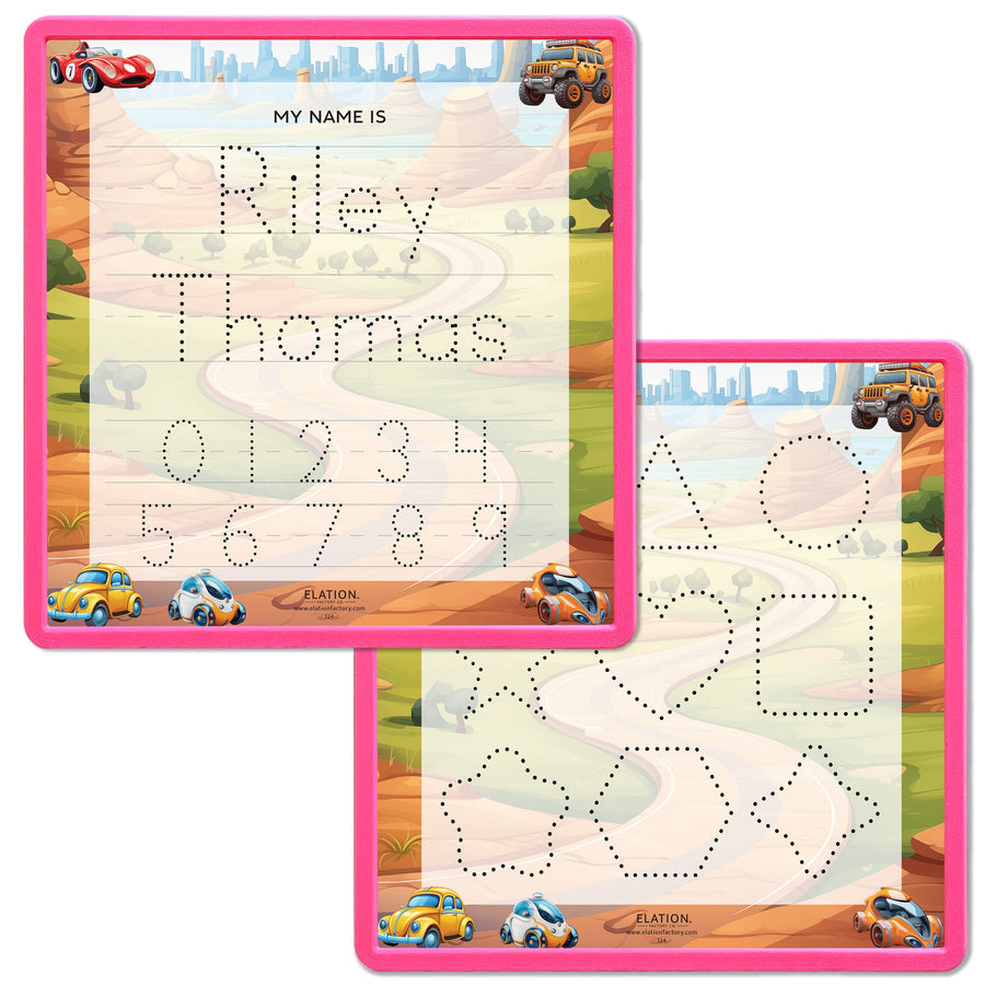 Kid's Name Tracing Board | Dry Erase Letter Tracing | Reusable Name Tracing Board | Letter Tracing Board | Personalized | Cars Theme