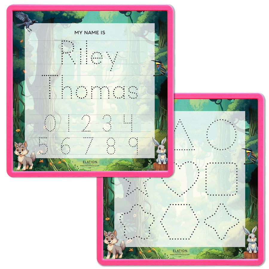 Kid's Name Tracing Board | Dry Erase Letter Tracing | Reusable Name Tracing Board | Letter Tracing Board | Personalized | Forest Friends Theme