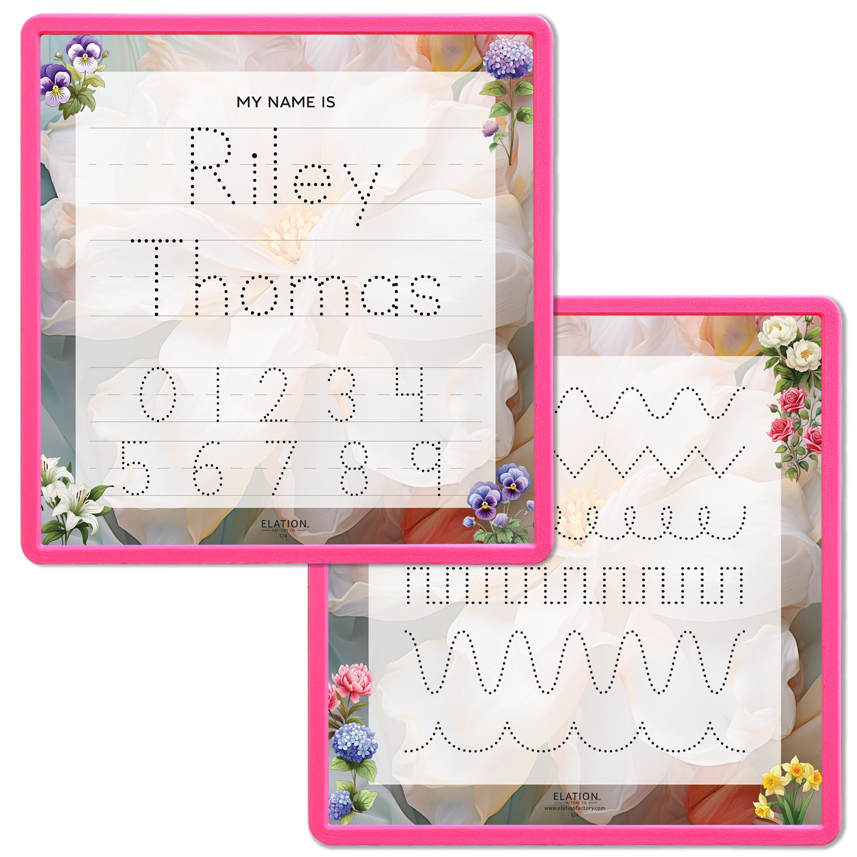 Kid's Name Tracing Board | Dry Erase Letter Tracing | Reusable Name Tracing Board | Letter Tracing Board | Personalized | Flowers Theme