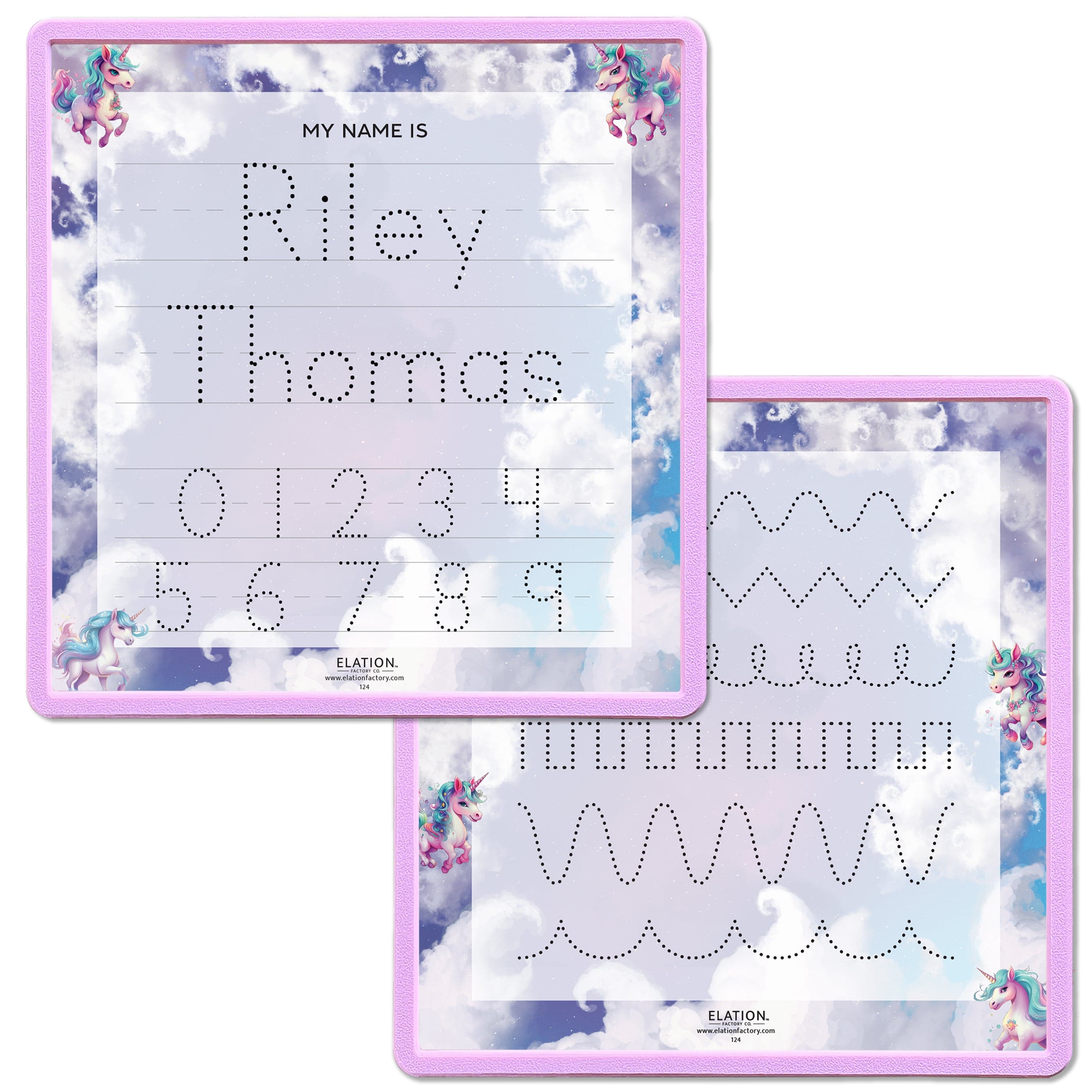 Kid's Name Tracing Board | Dry Erase Letter Tracing | Reusable Name Tracing Board | Letter Tracing Board | Personalized | Unicorn Theme