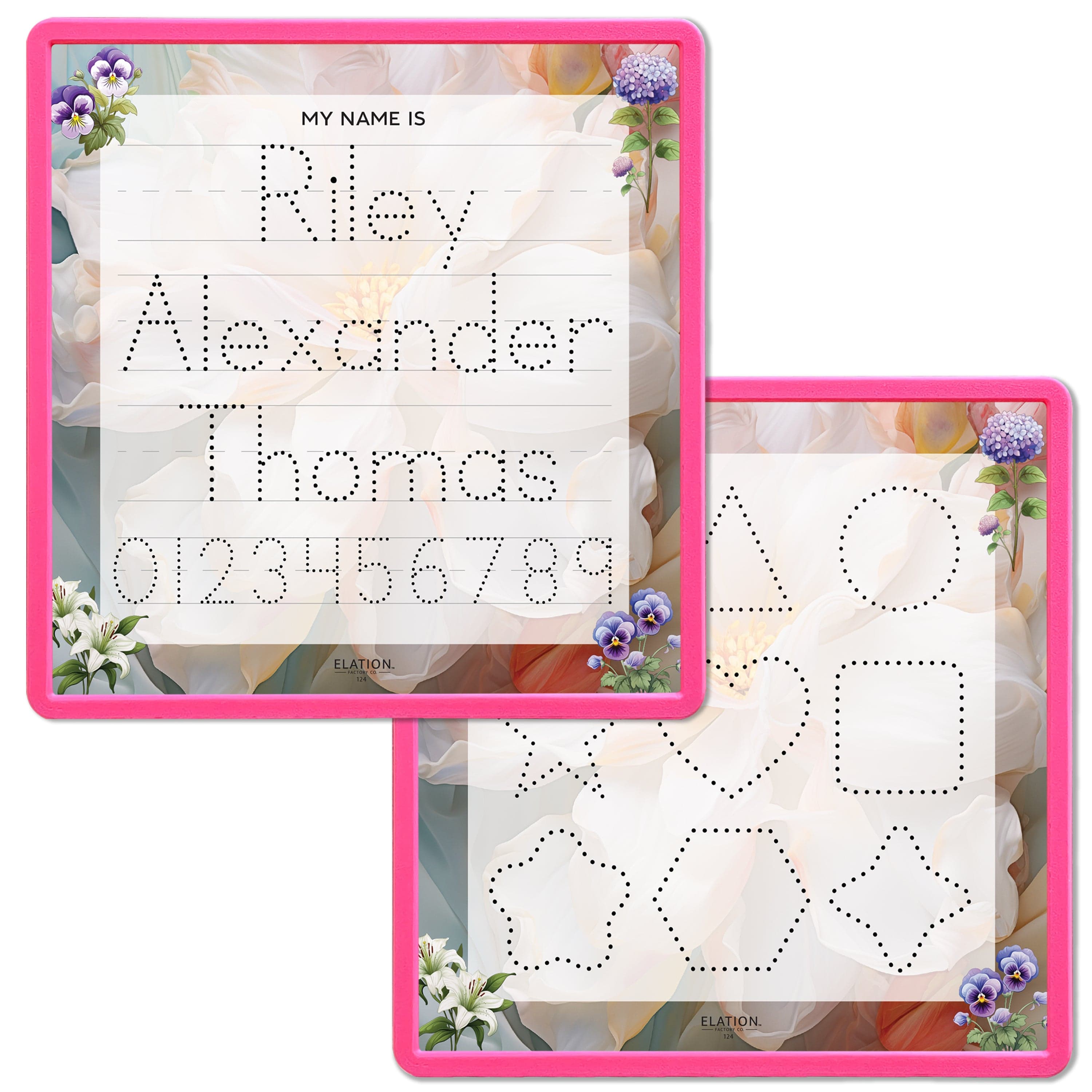 Kid's Name Tracing Board | Dry Erase Letter Tracing | Reusable Name Tracing Board | Letter Tracing Board | Personalized | Flowers Theme