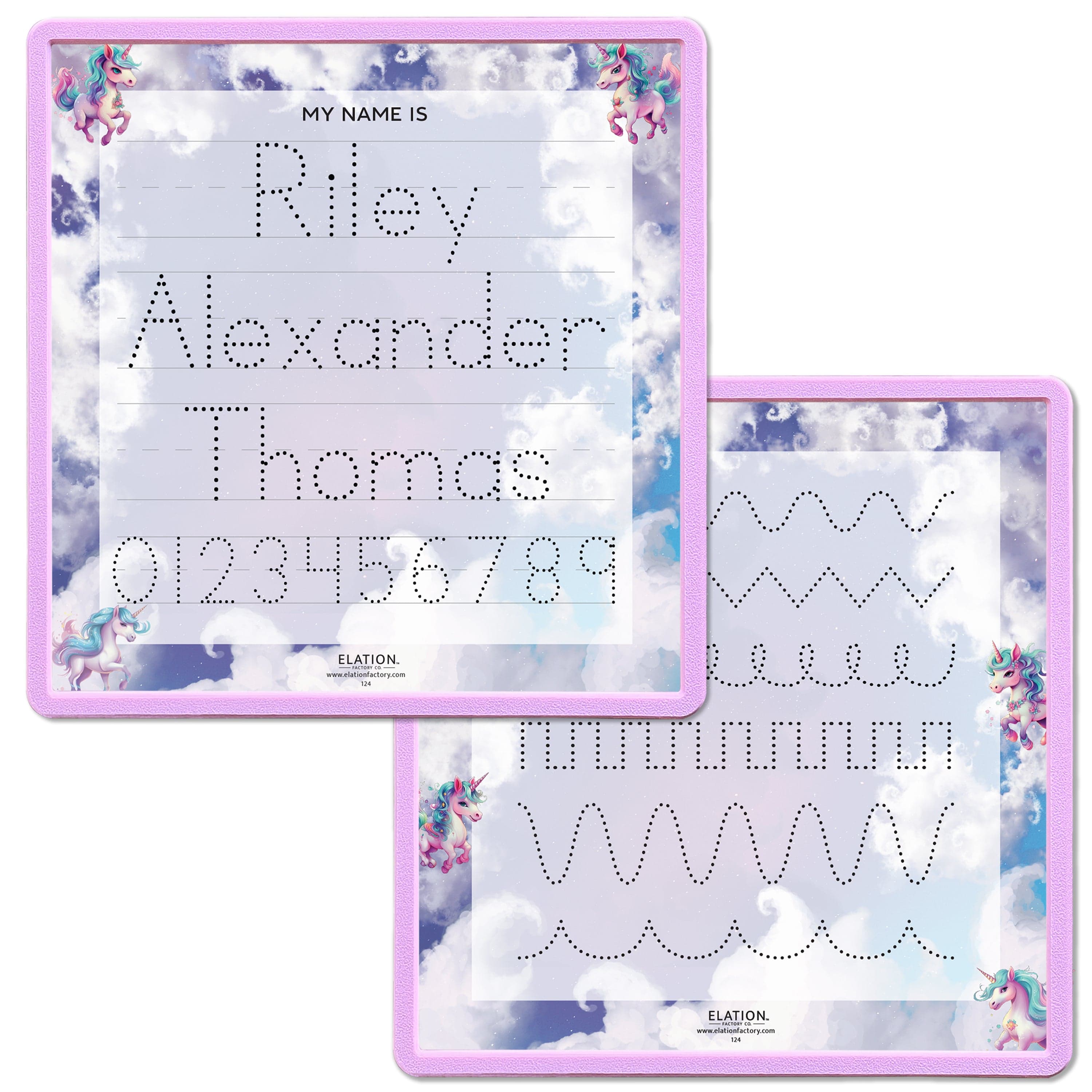 Kid's Name Tracing Board | Dry Erase Letter Tracing | Reusable Name Tracing Board | Letter Tracing Board | Personalized | Unicorn Theme