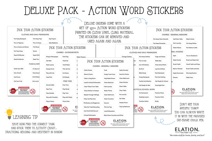 Elation Factory Co Toys & Games > Toys > Learning & School Kids Routine Chart | Chore Chart for Kids | Daily Checklist | Kids Daily Tasks | Daily Routine | Dry-Erase | African Animal Friends Theme