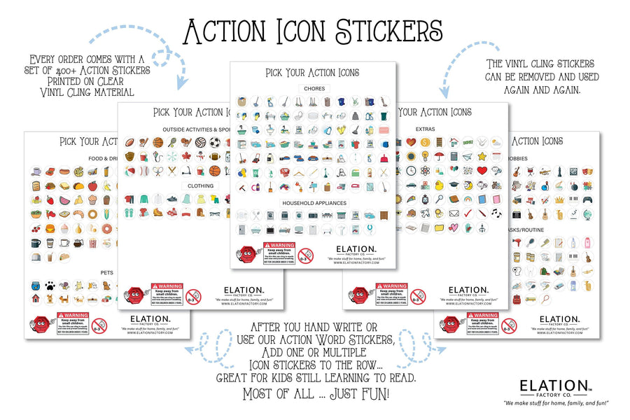 Elation Factory Co Toys & Games > Toys > Learning & School Kids Routine Chart | Chore Chart for Kids | Daily Checklist | Kids Daily Tasks | Daily Routine | Dry-Erase | African Animal Friends Theme