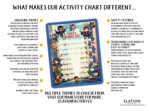 Elation Factory Co Toys & Games > Toys > Learning & School Kids Routine Chart | Chore Chart for Kids | Daily Checklist | Kids Daily Tasks | Daily Routine | Dry-Erase | Kids Superheroes Theme