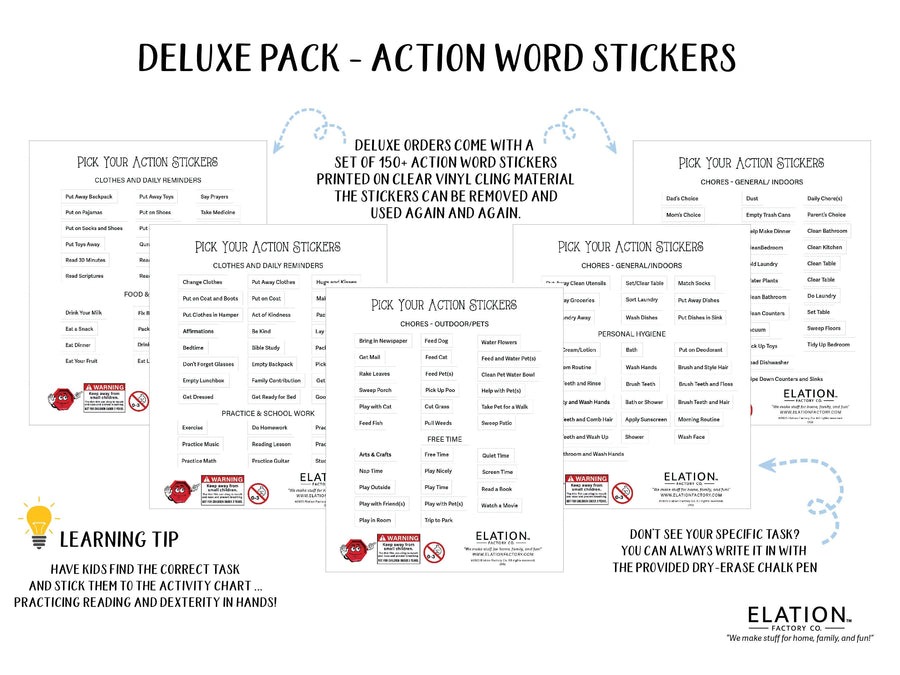 Elation Factory Co Toys & Games > Toys > Learning & School Kids Routine Chart | Chore Chart for Kids | Daily Checklist | Kids Daily Tasks | Daily Routine | Dry-Erase | Personalized | Baby Unicorns