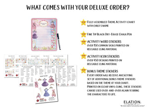 Elation Factory Co Toys & Games > Toys > Learning & School Kids Routine Chart | Chore Chart for Kids | Daily Checklist | Kids Daily Tasks | Daily Routine | Dry-Erase | Personalized | Ballet Theme