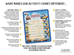 Elation Factory Co Toys & Games > Toys > Learning & School Kids Routine Chart | Chore Chart for Kids | Daily Checklist | Kids Daily Tasks | Daily Routine | Dry-Erase | Personalized | Cars Theme