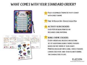 Elation Factory Co Toys & Games > Toys > Learning & School Kids Routine Chart | Chore Chart for Kids | Daily Checklist | Kids Daily Tasks | Daily Routine | Dry-Erase | Personalized | Mermaid Theme