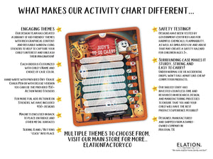 Elation Factory Co Toys & Games > Toys > Learning & School Kids Routine Chart | Chore Chart for Kids | Daily Checklist | Kids Daily Tasks | Daily Routine | Dry-Erase | Personalized | Music Theme