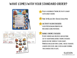 Elation Factory Co Toys & Games > Toys > Learning & School Kids Routine Chart | Chore Chart for Kids | Daily Checklist | Kids Daily Tasks | Daily Routine | Dry-Erase | Personalized | Trains Theme