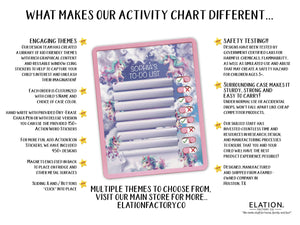 Elation Factory Co Toys & Games > Toys > Learning & School Kids Routine Chart | Chore Chart for Kids | Daily Checklist | Kids Daily Tasks | Daily Routine | Dry-Erase | Personalized | Unicorn Theme