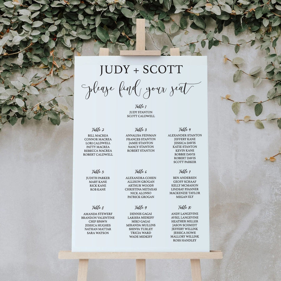 Custom Seating Chart Sign – Elation Factory Co.