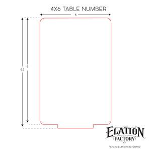 Elation Factory Co Weddings > Decorations > Serving & Dining > Table Décor > Table Numbers Copy of Art Deco Rectangle Table Numbers with stand