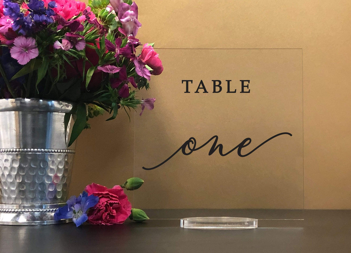 Square Custom Color Table Numbers with stand – Elation Factory Co.