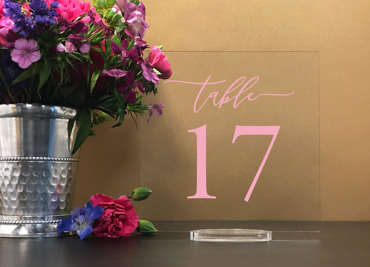Square Custom Color Table Numbers with stand – Elation Factory Co.