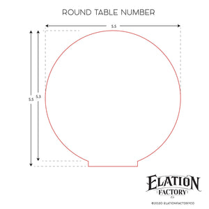 Elation Factory Co Weddings > Decorations > Serving & Dining > Table Décor > Table Numbers Snowflake Round Table numbers with stand, clear acrylic wedding table number