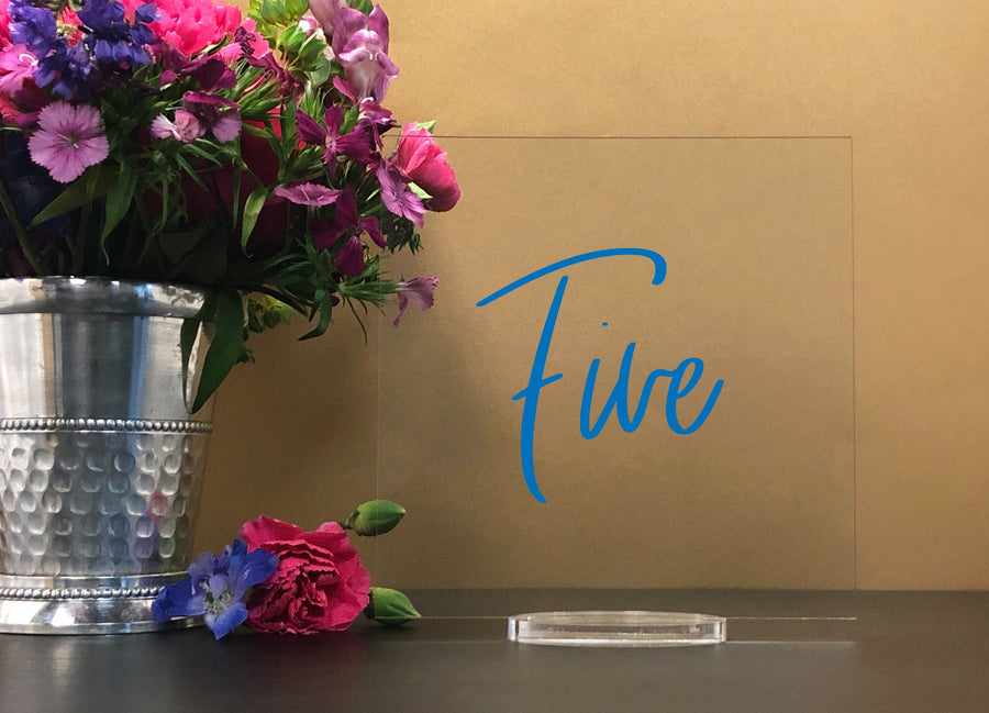Square Custom Color Table Numbers with Stand – Elation Factory Co.