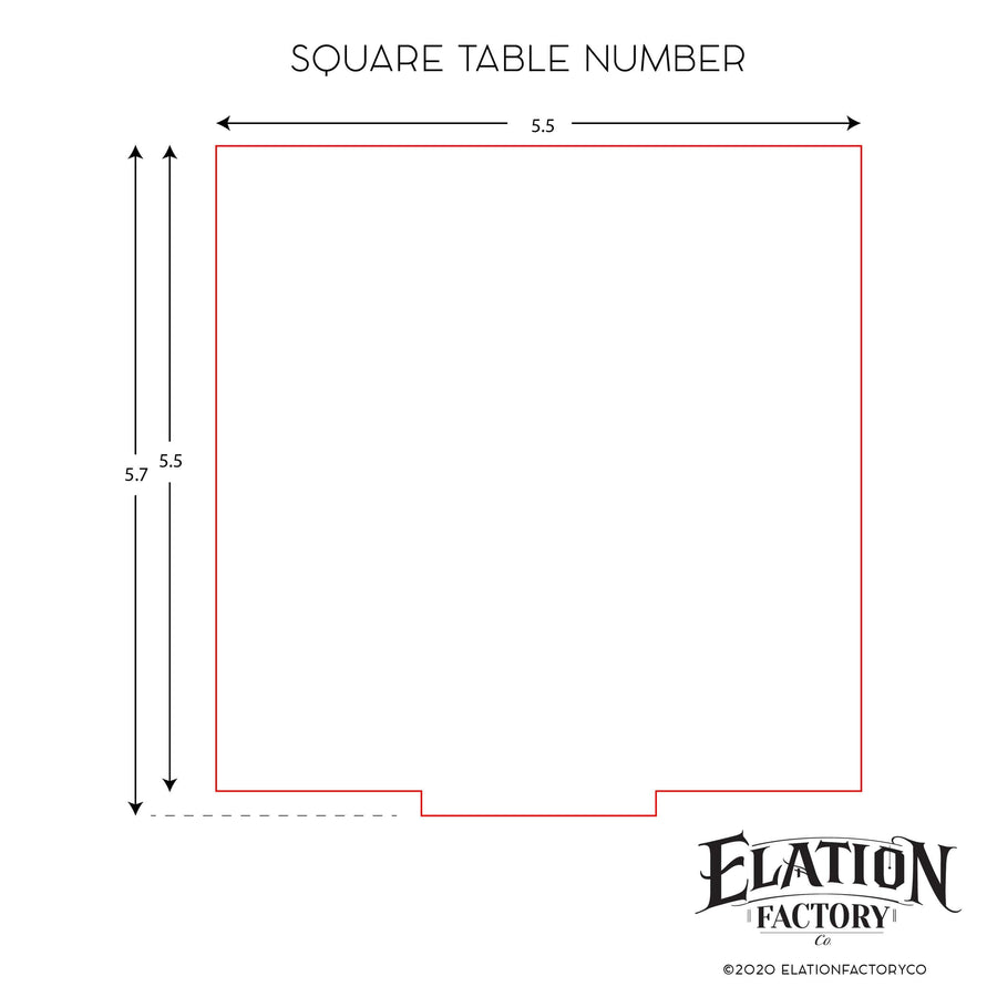 Elation Factory Co Weddings > Decorations > Serving & Dining > Table Décor > Table Numbers Square Table numbers with stand, clear acrylic wedding table number, Wedding Table Decor, Plexiglass Table Number, Modern Weddings