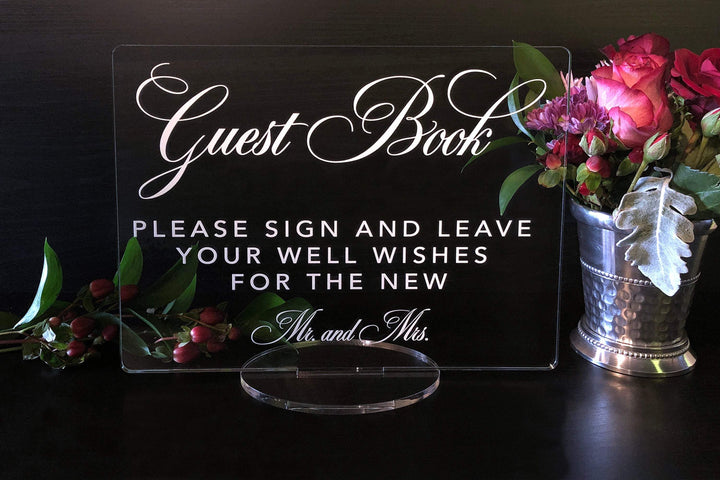 Elation Factory Co Weddings > Decorations > Signs Please Sign Our Guest Book Acrylic Sign, Guestbook Sign, Wedding Guestbook Sign, Acrylic Wedding Sign