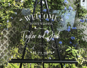Elation Factory Co Weddings > Decorations > Signs Semi-Custom Wedding Welcome Sign, Create your own Welcome Wedding Sign! Acrylic Wedding Sign