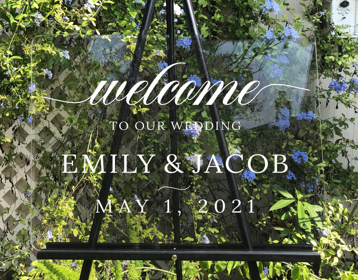Elation Factory Co Weddings > Decorations > Signs > Wedding Welcome Signs Semi-Custom Wedding Welcome Sign, Create your own Welcome Wedding Sign! Acrylic Wedding Sign